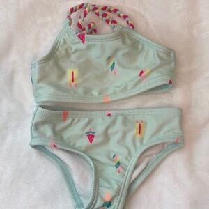 Cat & Jack Mint Ice Cream Print Bikini Set